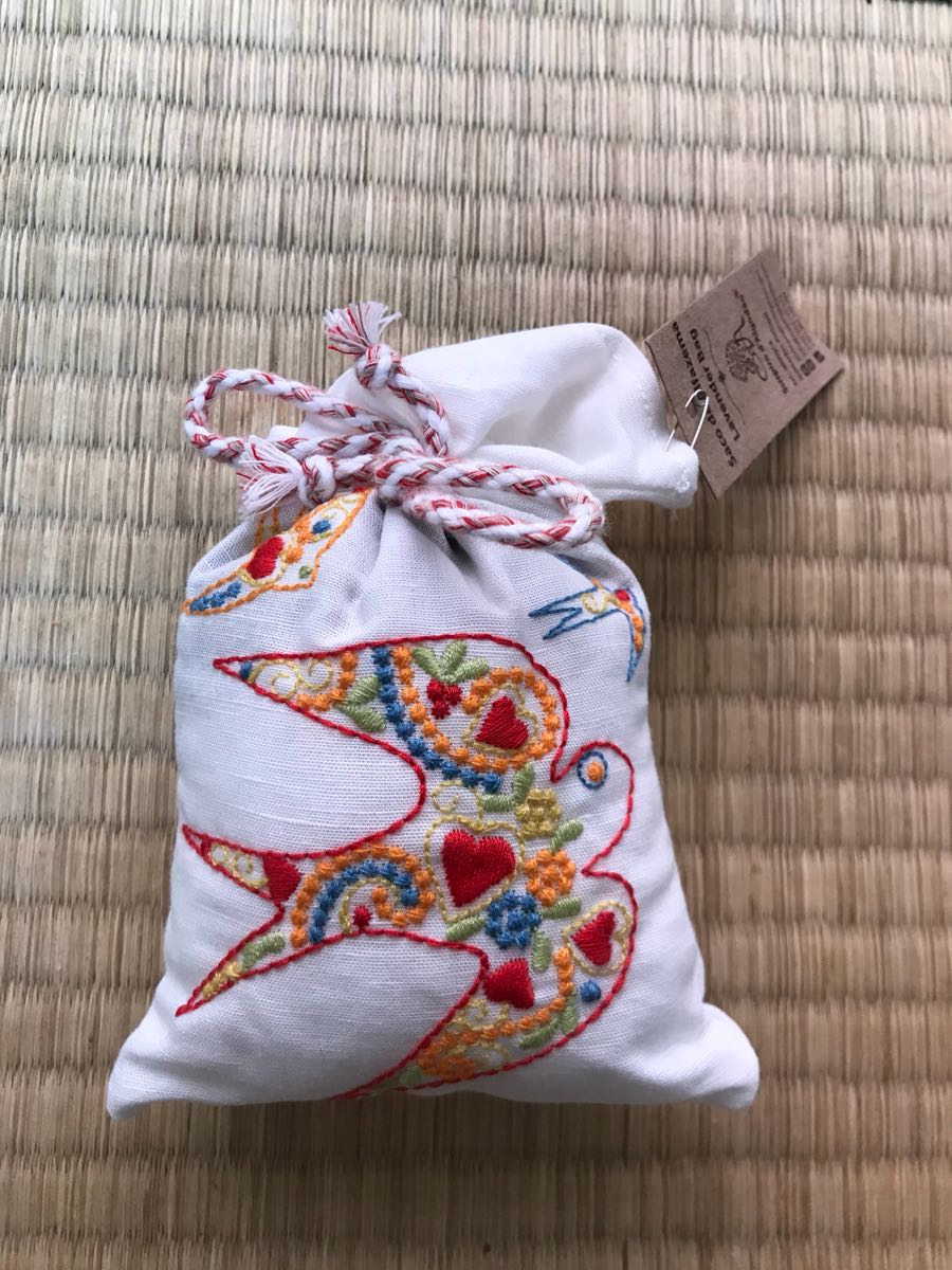  Portugal miscellaneous goods embroidery pot-pourri lavender bird 