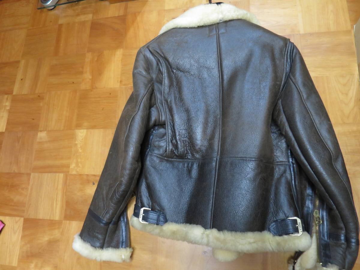 * ultra rare! beautiful goods! AVIREX B-9 sheep leather mouton leather jacket 36