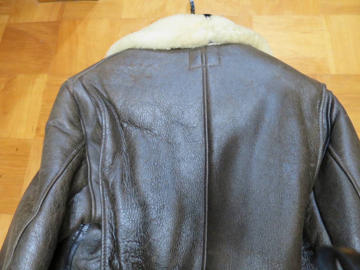 * ultra rare! beautiful goods! AVIREX B-9 sheep leather mouton leather jacket 36