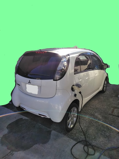  prompt decision Full seg navigation attaching!2010 year Mitsubishi iMiEV studless have decal to peeled off painting finish safely .Fr boots changing length i-miev electric automobile 
