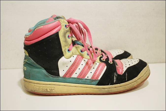 [US9.5/JP26.5] 09's adidas Adidas Decade Hitike-do высокий спортивные туфли Vintage Vintage USA б/у одежда Old CA85