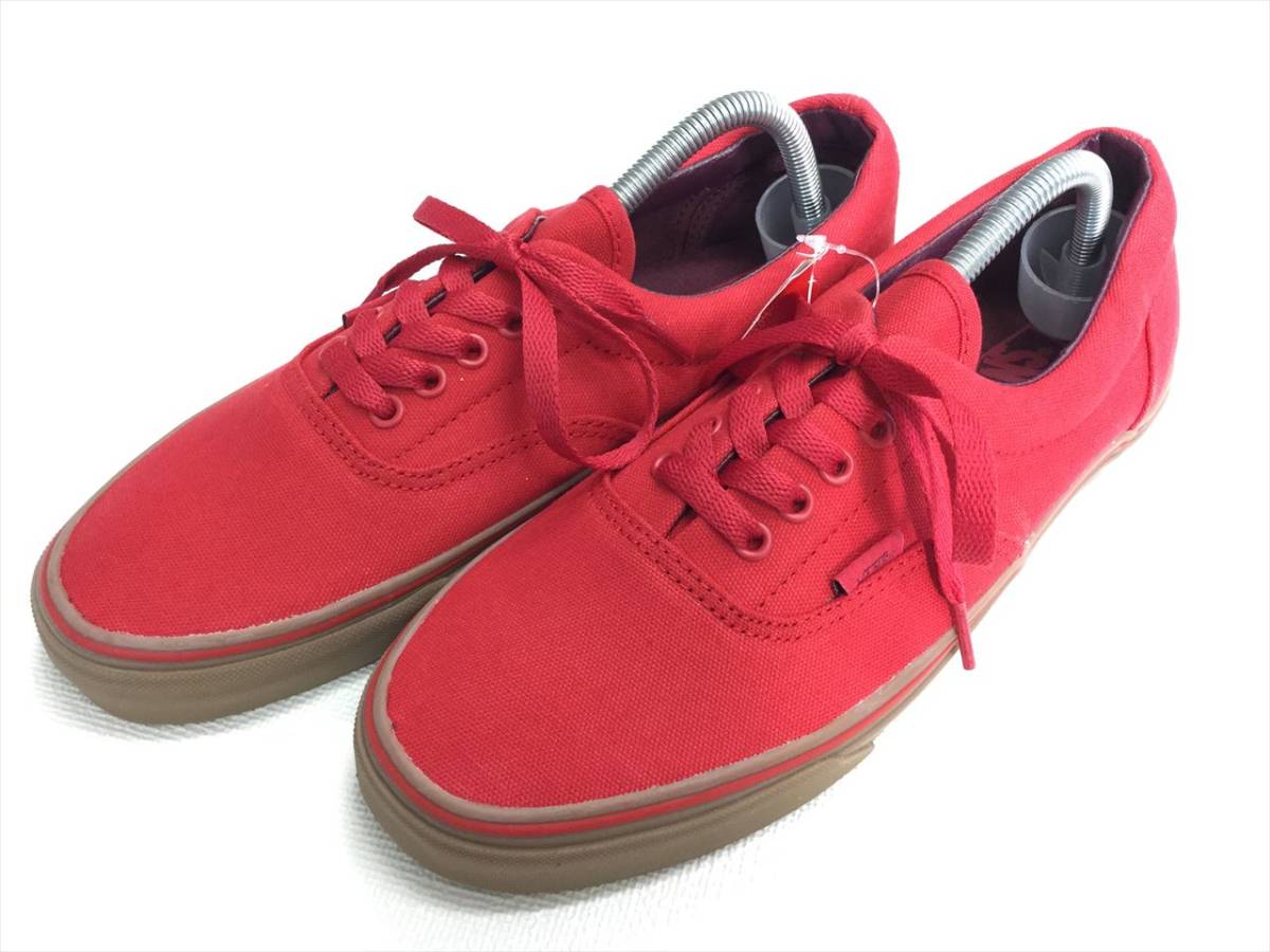 華麗 ガムソール キャンバス 赤 ERA VANS US11 アメリカ企画限定