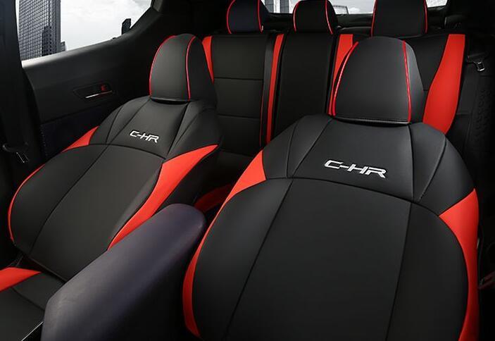 新品 トヨタ C-HR CHR 専用 フロント リア シート カバー　赤 全面保護　_画像1