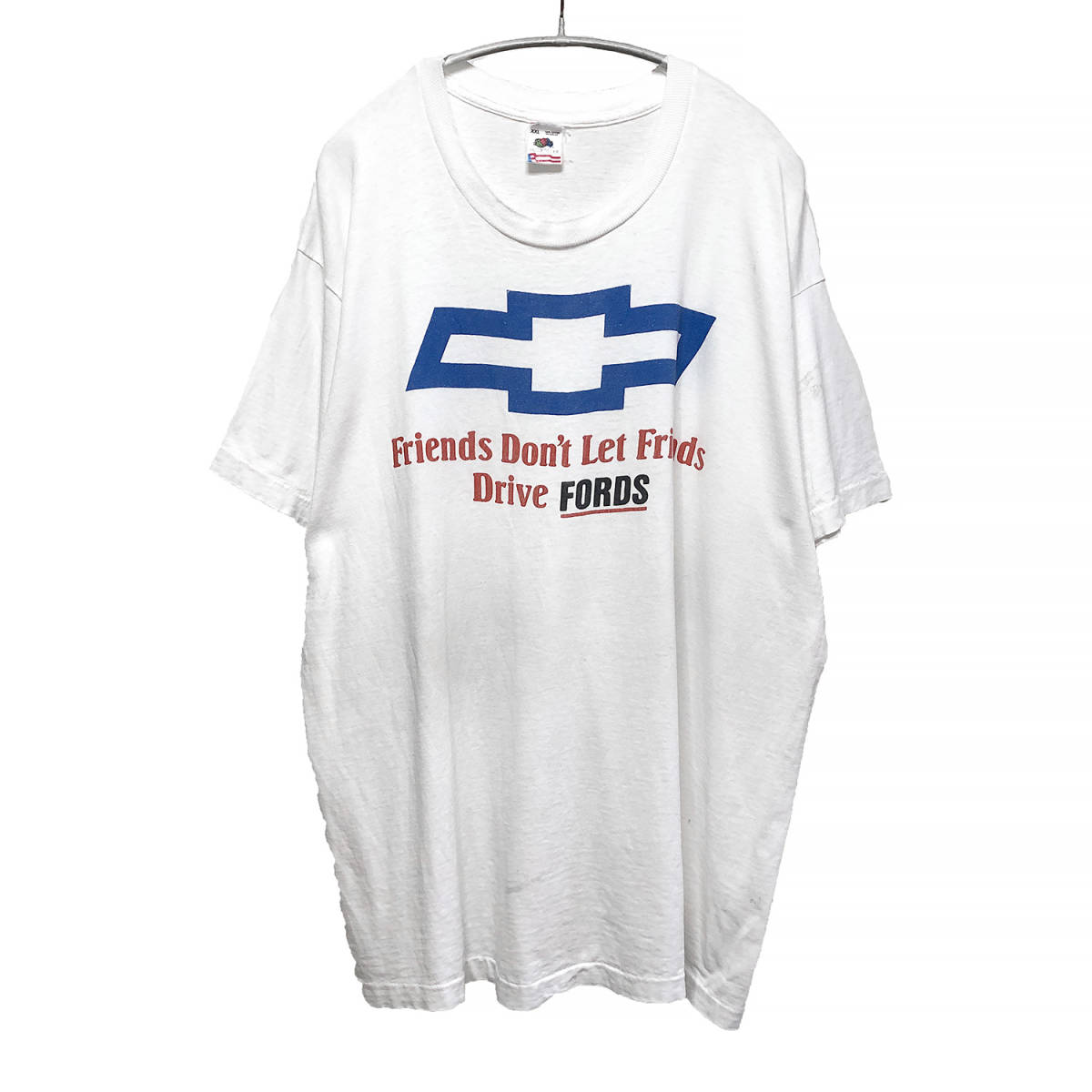 90S USA製 ヴィンテージ シボレー Tシャツ メンズXXL シングルステッチ ホワイト 大きいサイズ Chevrolet ブートレグ 古着 BA1473_画像1