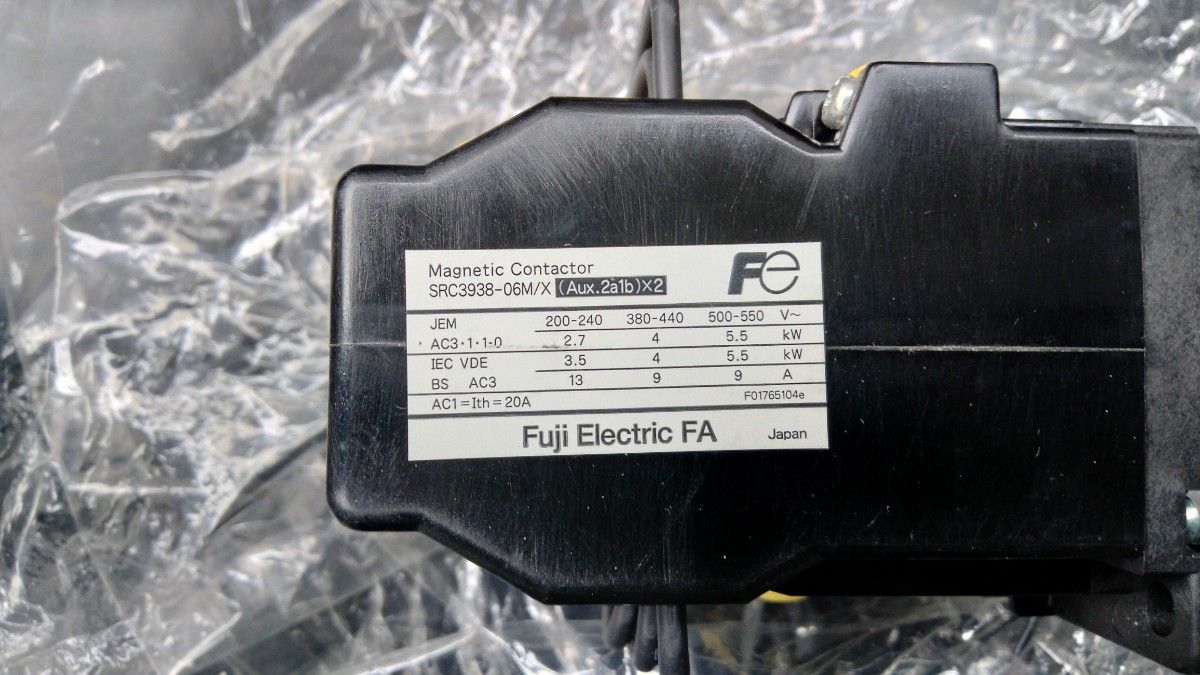 FUJI 可逆電磁接触器 SRC3938-06M 5a1b AC200V 未使用品|Yahoo FUJI 可逆電磁接触器 SRC3938-06M 5a1b AC200V 未使用品|Yahoo