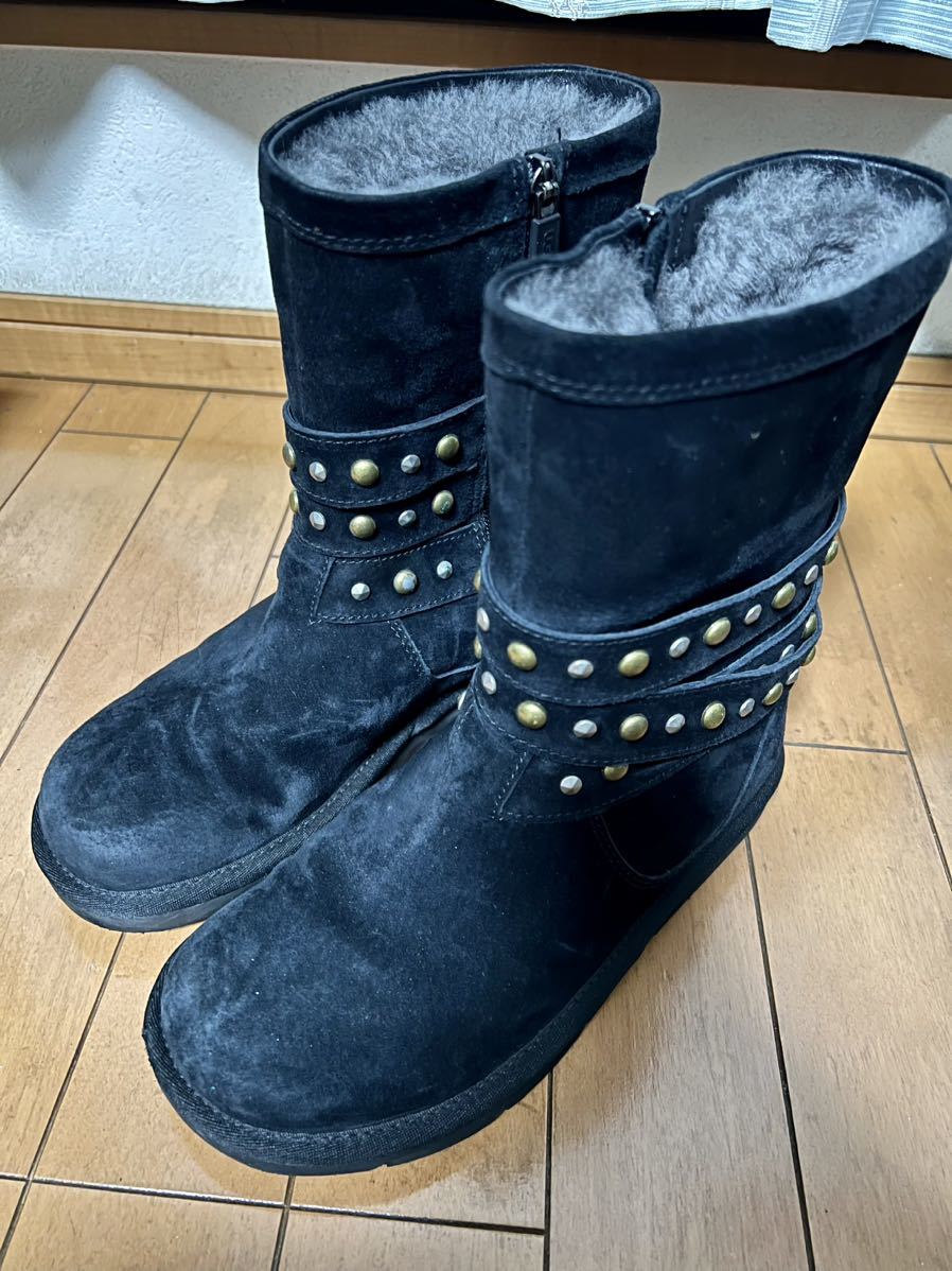 UGG アグ 黒 ムートンブーツ スタッズ 23cm Yahoo!フリマ（旧）-