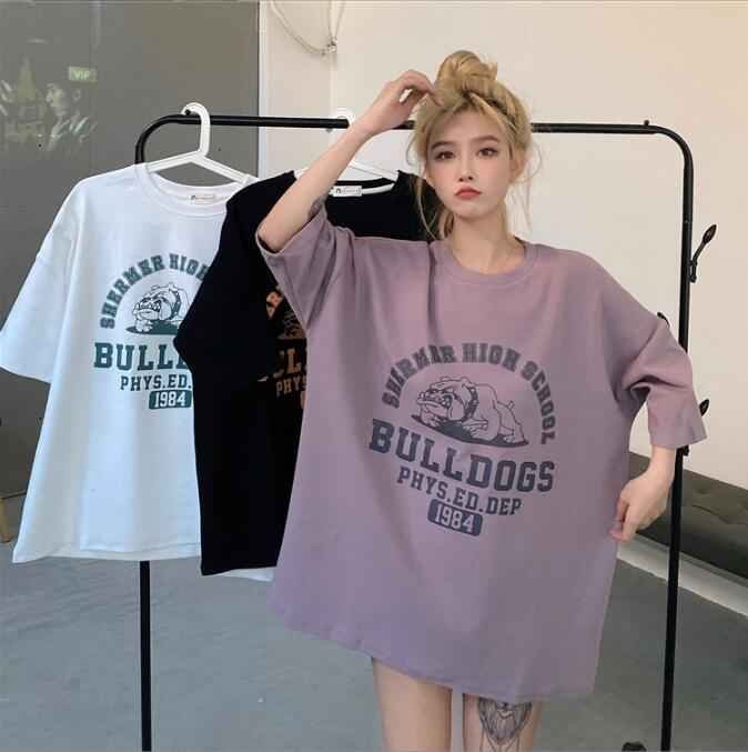 韓国風 レディース 半袖Tシャツ 新しい夏 気質 ファッションTシャツ L パープル シャツ、ブラウス 