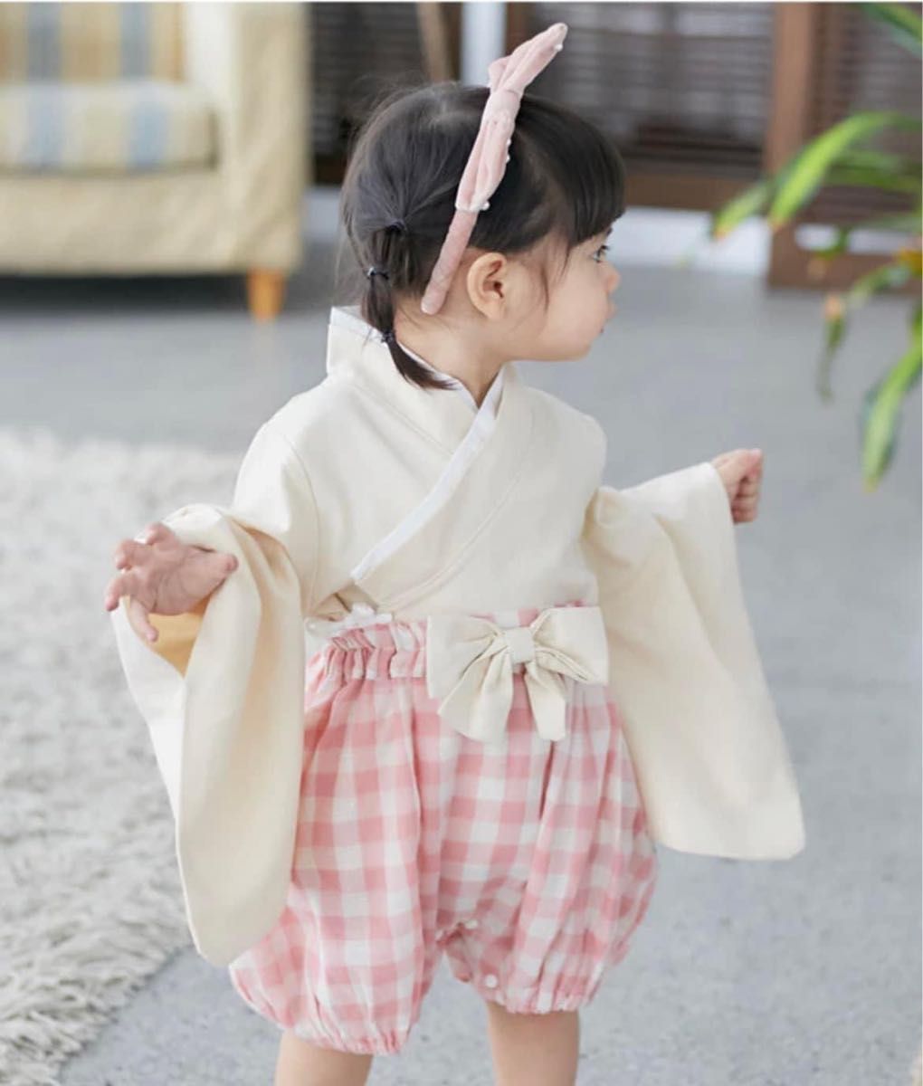 100 紫 袴 セパレート 和服 子供 キッズ 女の子 お祝い - 和服