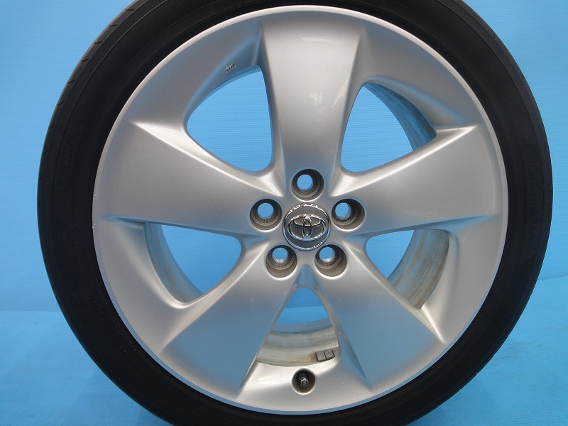 中古 17インチ トヨタ純正 プリウス ツーリング G S 新品タイヤ タイヤ ホイール 4本 セット 215/45R17 加須店_画像1