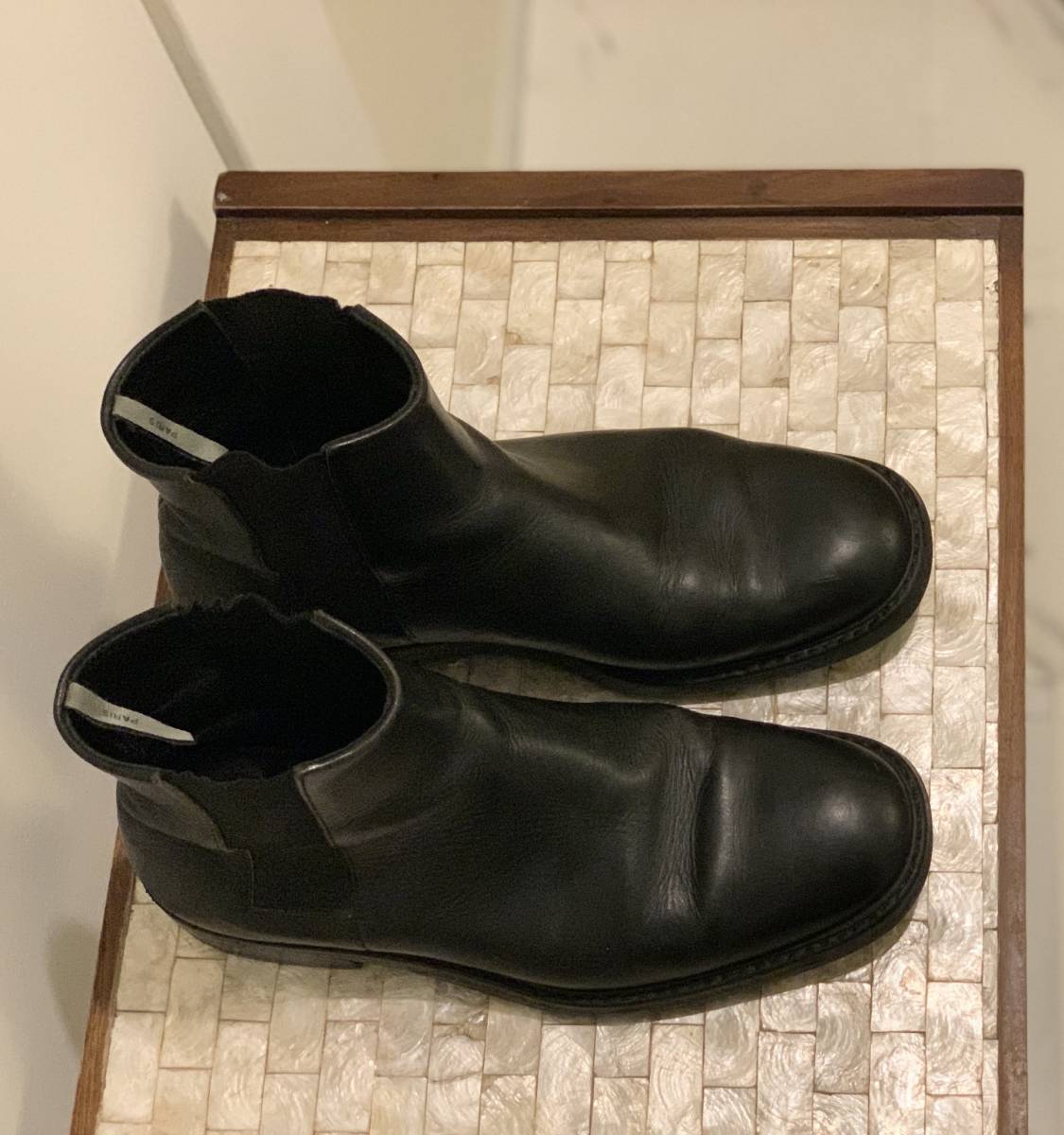 (エディ.スリマン期 ）DIOR HOMME サイドゴア BOOT size 7 Black x Black vibram ソール鋲打 NUMBER NINE NIGO JONIO YOJI JILSANDER