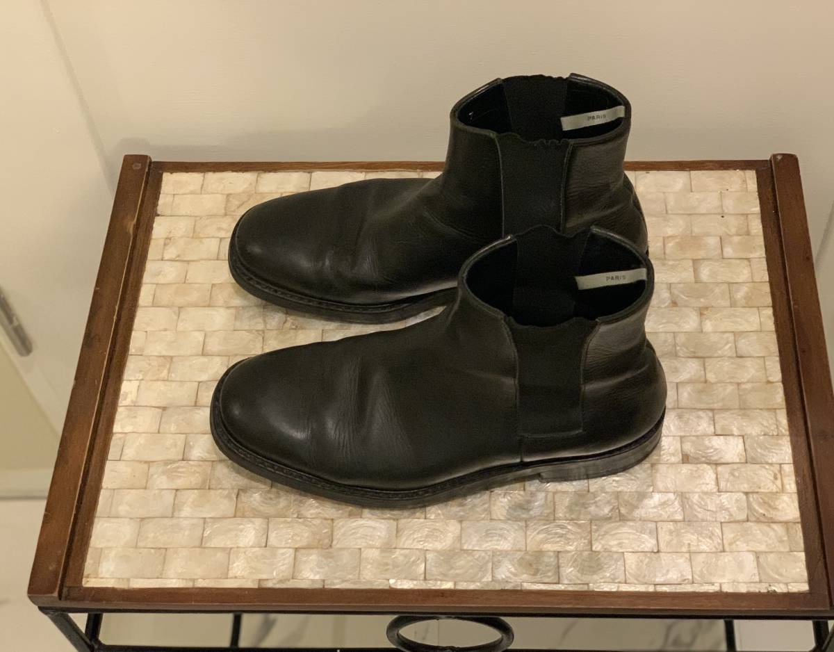 (エディ.スリマン期 ）DIOR HOMME サイドゴア BOOT size 7 Black x Black vibram ソール鋲打 NUMBER NINE NIGO JONIO YOJI JILSANDER