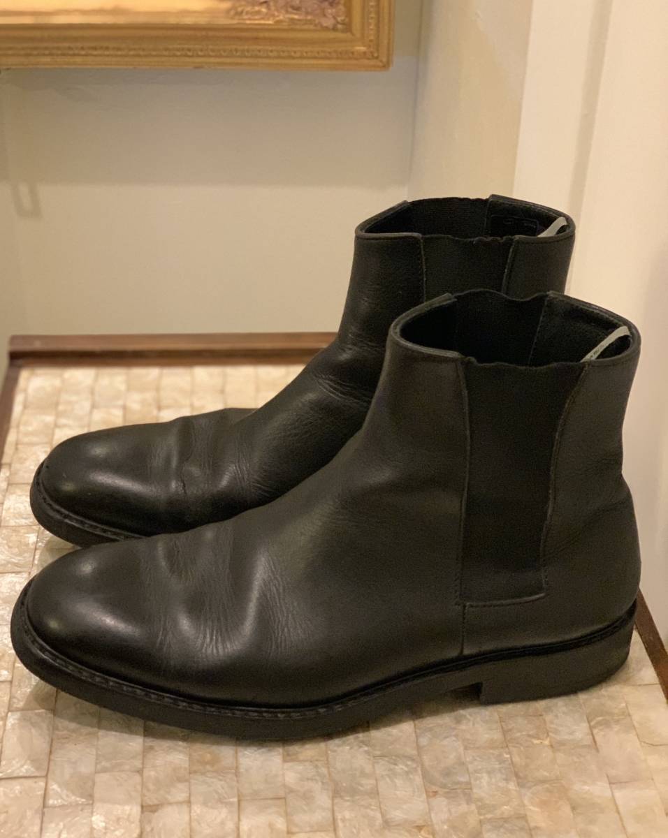 (エディ.スリマン期 ）DIOR HOMME サイドゴア BOOT size 7 Black x Black vibram ソール鋲打 NUMBER NINE NIGO JONIO YOJI JILSANDER