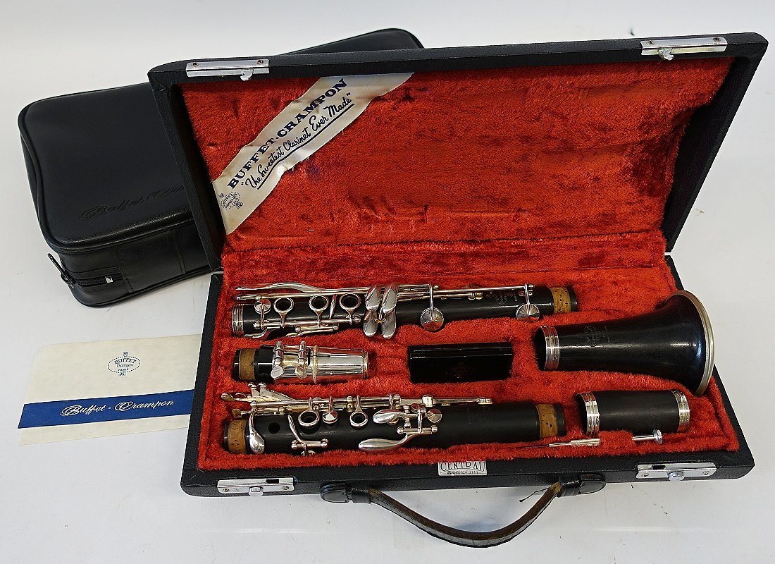 1円～　おたからや◆C0308-32　クラリネット　BUFFET Crampon　ビュッフェクランポンR-13 Bb Clarinet Silver-Plated　稼働品_画像1