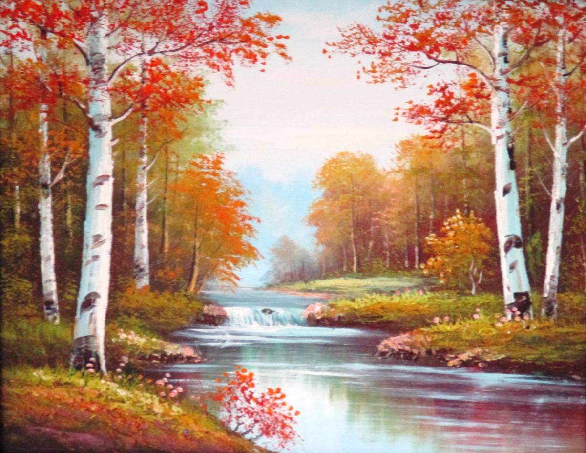  picture oil painting landscape painting throat .. forest F6 WG272 profitable prompt decision price .. exhibition becoming. on this occasion . part shop. image . changing temi not ..