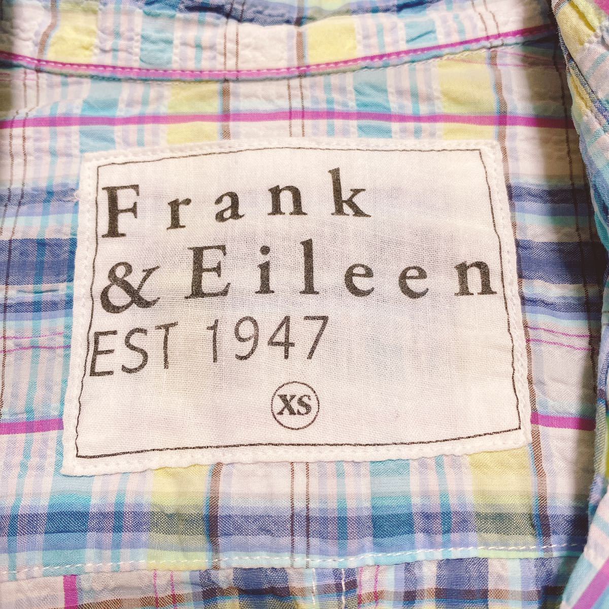 Frank & Eileen■BARRY チェック シャツ■レディース XS ブルー■フランク アンド アイリーン Ron Herman 長袖 コットン バリーの画像5