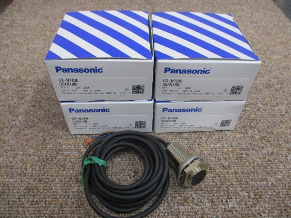 未使用4個+中古1個 計5個セット Panasonic パナソニック シリンダ型近接センサ[アンプ内蔵] GX-N18M UGNX18M