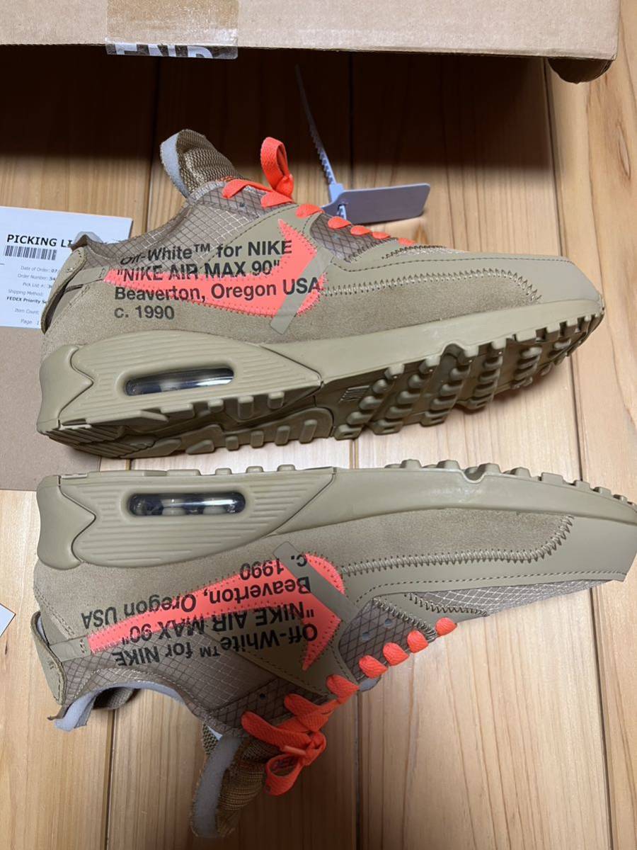 新品未使用 OFF-WHITE×NIKE AIR MAX 90 DESERT ORE オフホワイト