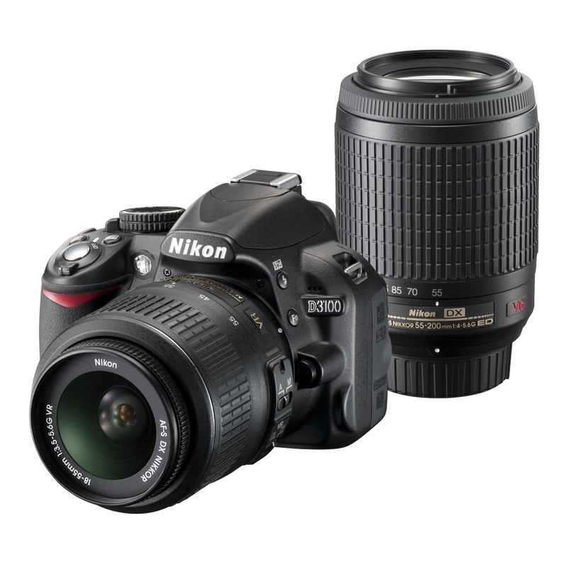 無料発送 Nikon デジタル一眼レフカメラ D3100 200mmダブルズーム