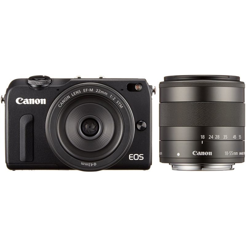 Canon ミラーレス一眼カメラ EOS M2 ダブルレンズキット(ブラック) EF