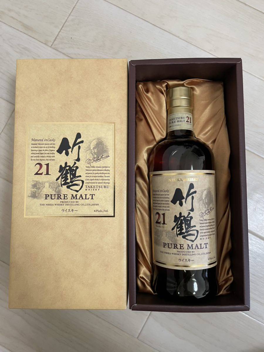 竹鶴21年ピュアモルト700ml ニッカウヰスキー 箱付き(日本)|売買され