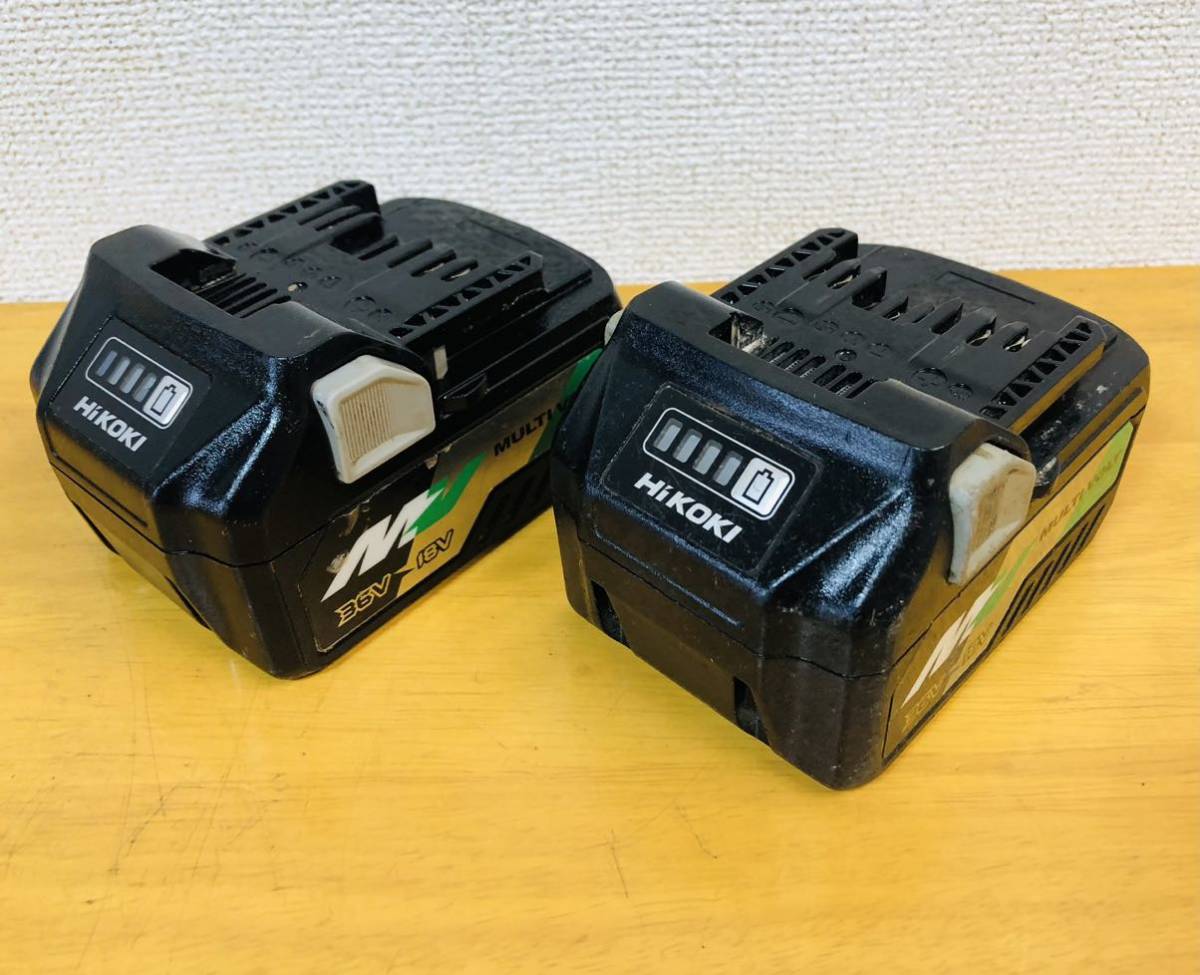 HiKOKI ハイコーキ バッテリー 蓄電池 BSL 36A18 2台セットジャンク品_画像2