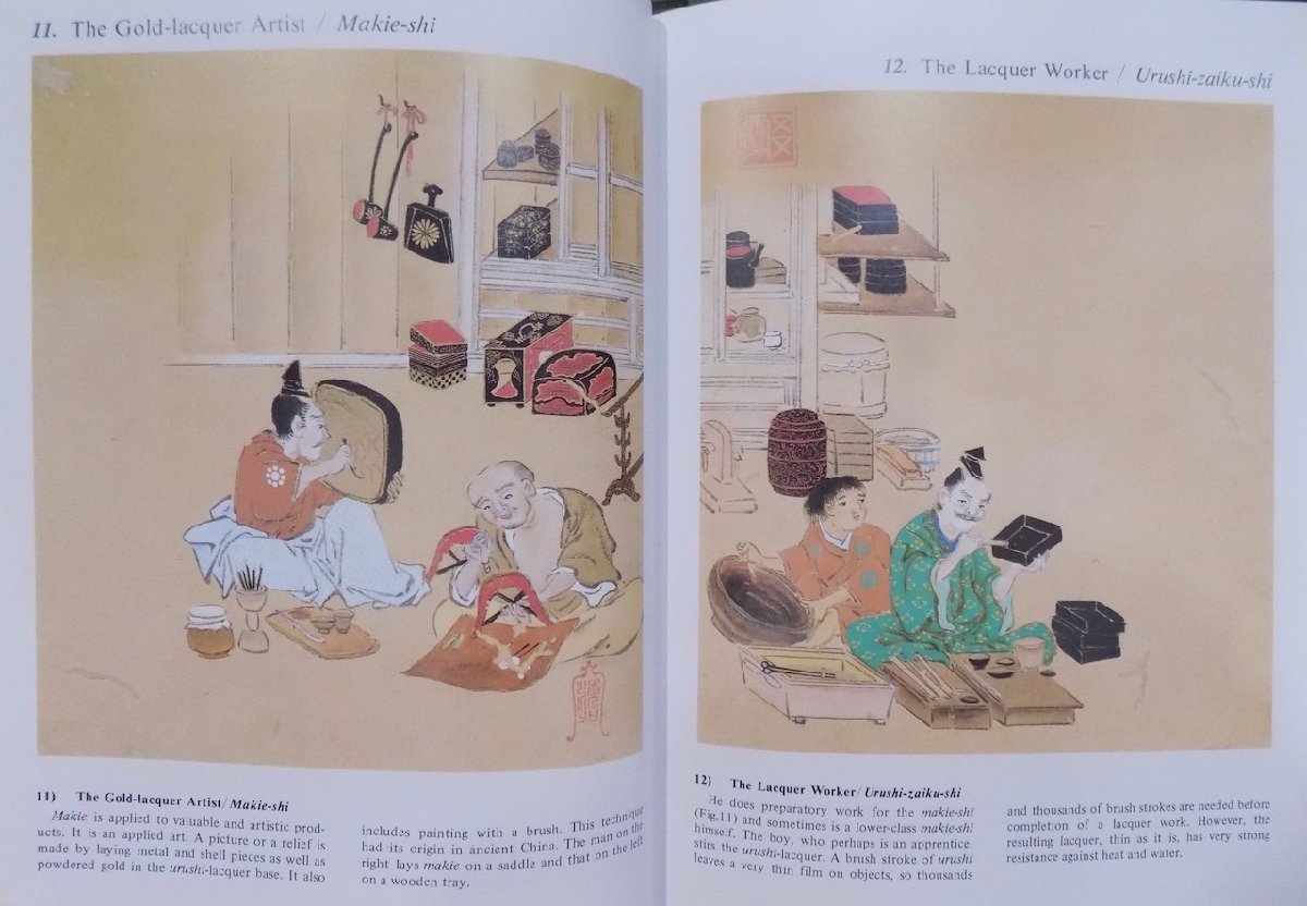 「海北友雪 職人絵尽」／Glimpses of Old Japan 120colour paintings by Yusetsu Kaiho／1984年／Orient Co., Ltd 発行／英語版_画像3