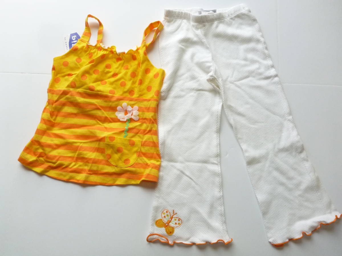  new goods bigfish* yellow color × orange summer summer top and bottom setup 6 120