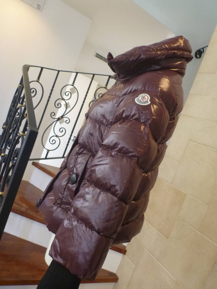美品 MONCLER モンクレール ☆ ボルドー×黒 バイカラー ダウン