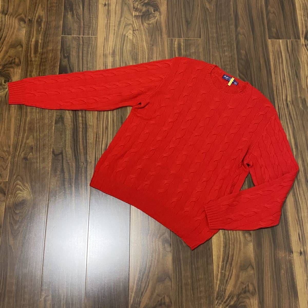 ラルフローレン パープルレーベル カシミヤ セーター ケーブル ニットセーター ニット メンズ XXL