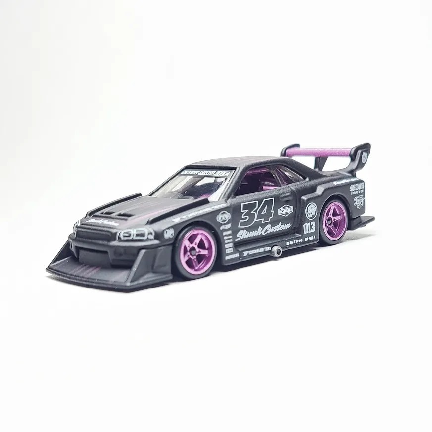 1%er Die-cast Skunk custom LB-ER34 SUPER SILHOUETTE NISSAN SKYLINE CUSTOM hotwheels ホットウィール の画像6