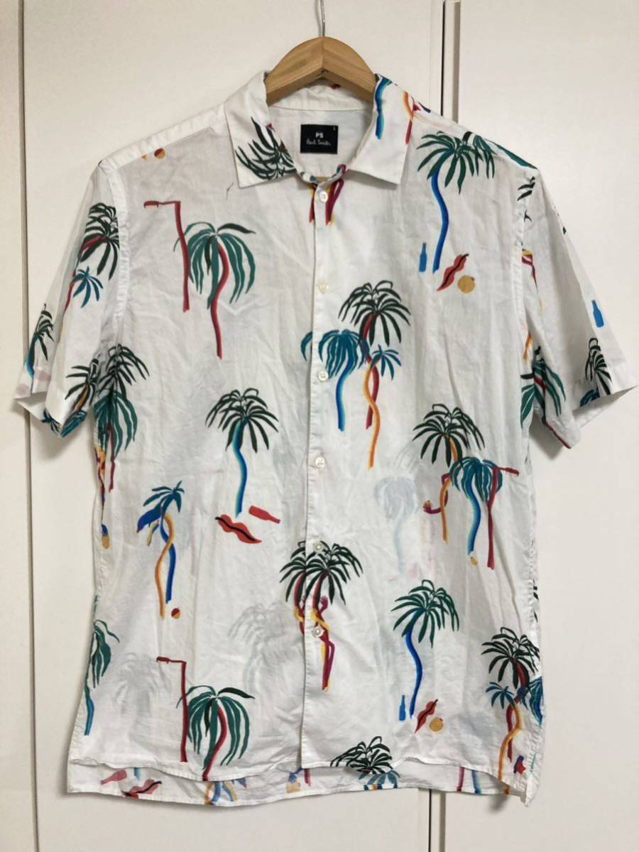 Paul Smith  レトロな花柄デザイン◎ コットン アロハシャツ