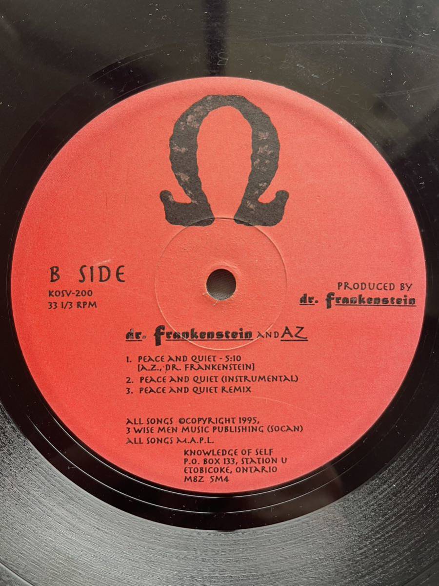 【アングラ、レア盤、ヒップホップ 90s】 Dr. Frankenstein* Frankenstein's Pain / Peace And Quiet レコード アナログの画像3