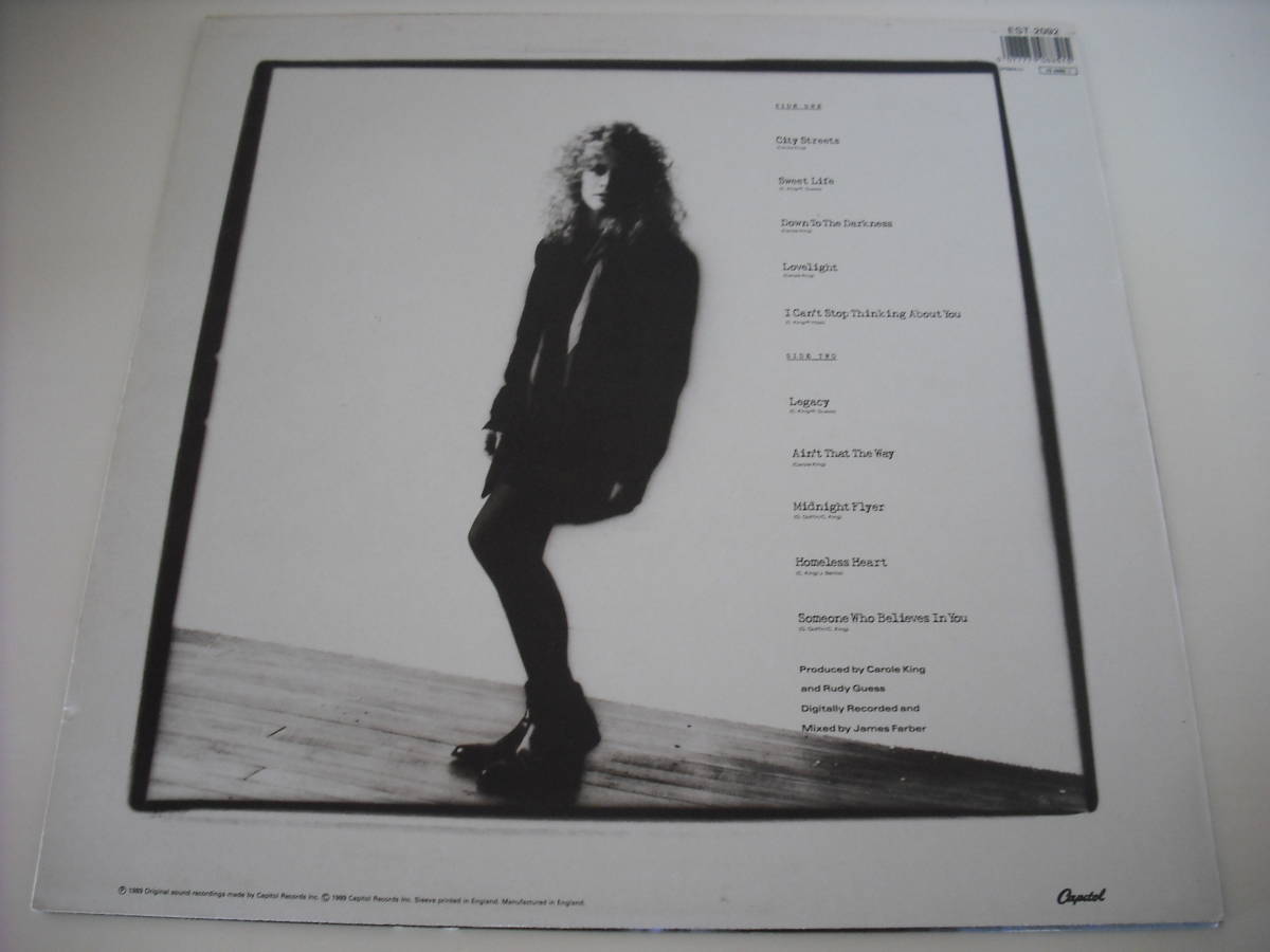 【LP】【'89 UK Original】【AOR名盤】【ERIC CLAPTON】CAROLE KING / CITY STREETS_画像2