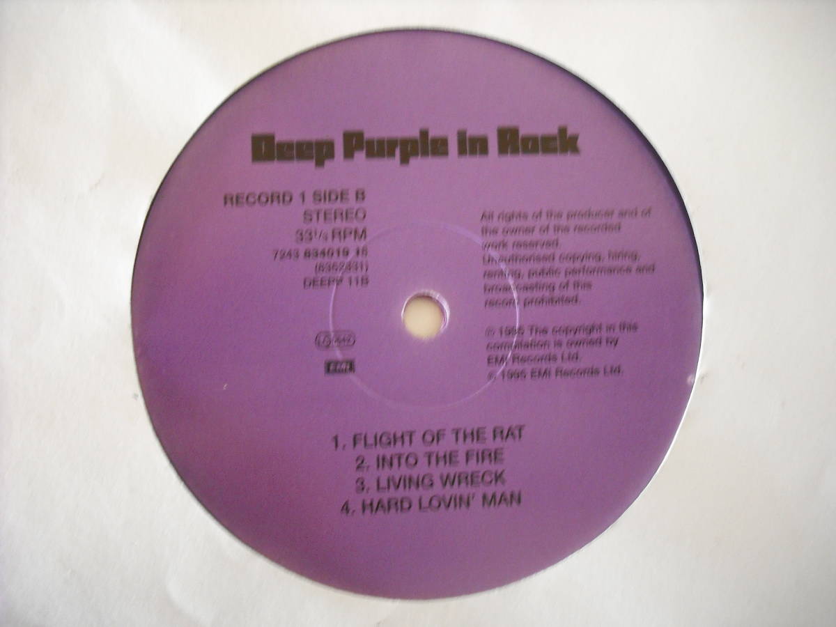 【2LP】【'95 UK盤】【25周年記念盤】【PURPLE WAX】DEEP PURPLE / IN ROCK_画像7