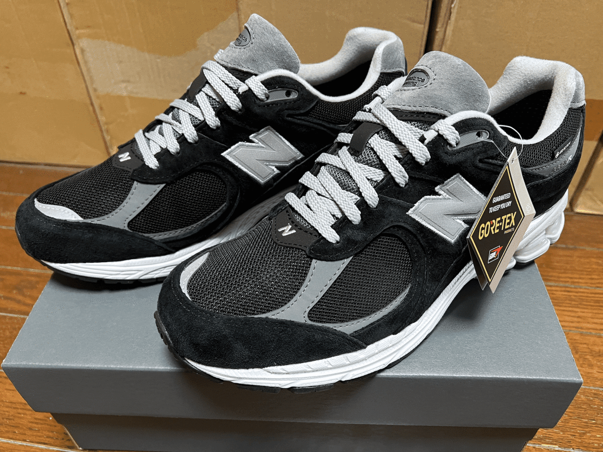新品 国内正規品 New Balance M2002RXD GORE-TEX ブラック×グレー US10