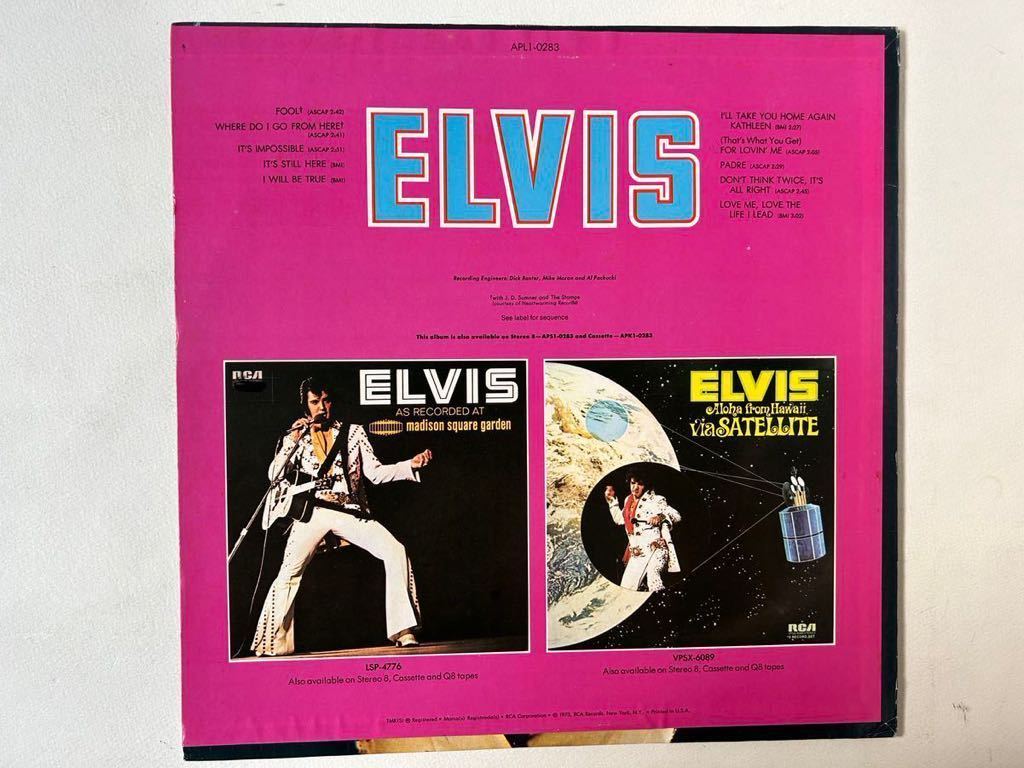 エルヴィスプレスリー elvis presleyELVIS FOOL APL1-0283 1973 RCA USA 検ロックンロール　ロカビリー　エルビスプレスリー_画像2