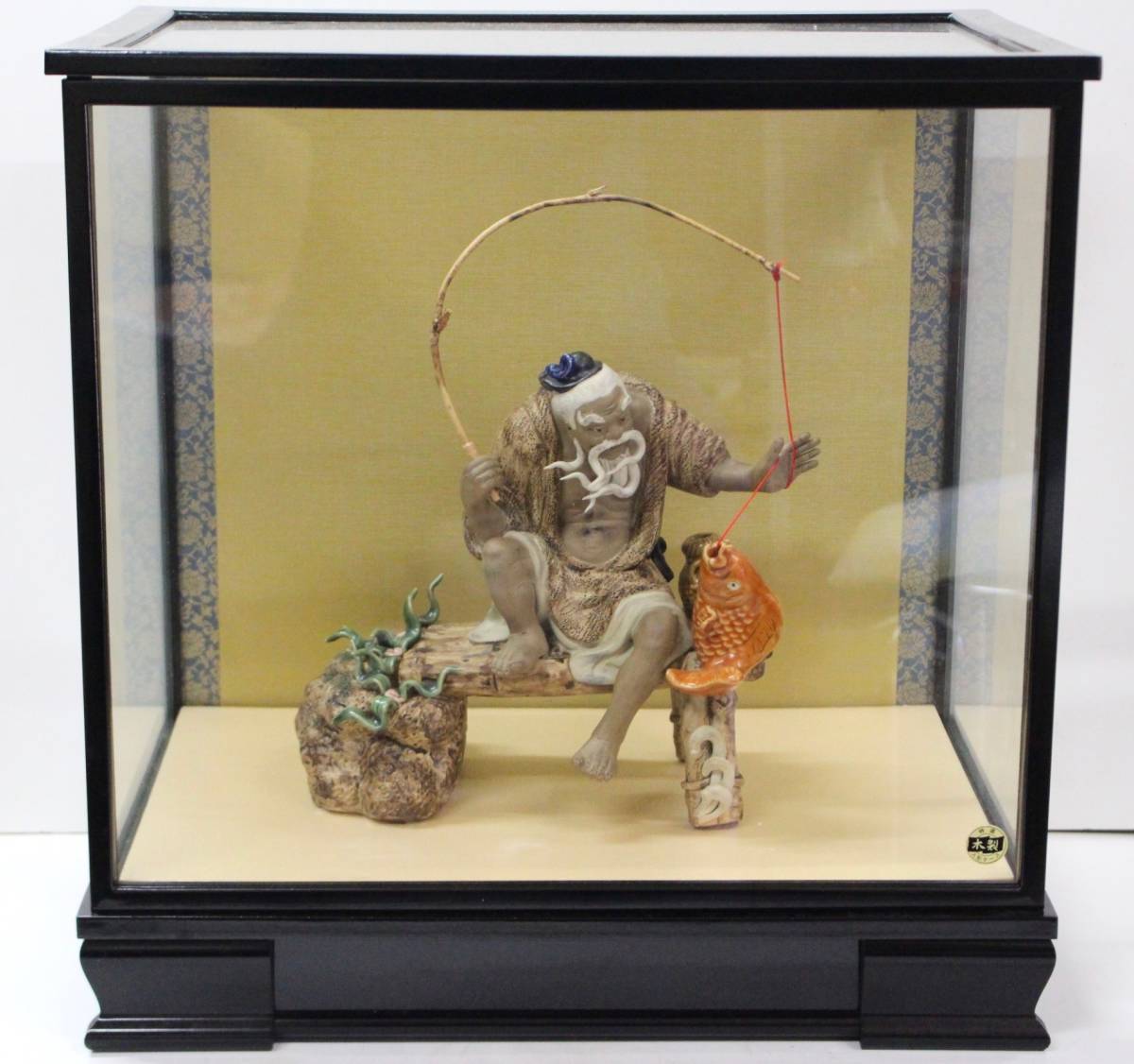 釣り仙人 中国 陶器 焼物 置物 民藝 細密細工 時代物 極上品 初だし品