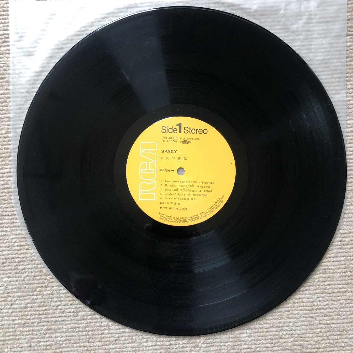 1977年オリジナルリリース盤 山下達郎 Tatsuro YamashitaLPレコード スペイシー Spacy 名盤 帯付 坂本龍一, 吉田美奈子, 細野晴臣_画像8
