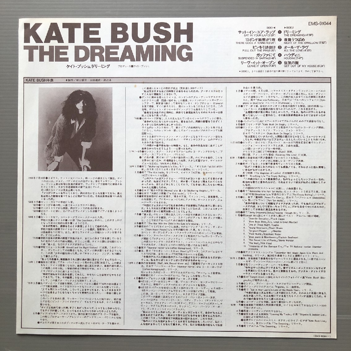 傷なし美盤 美ジャケ ケイト・ブッシュ Kate Bush 1982年 LPレコード ドリーミング The Dreaming 国内盤 帯付 Pop rock David Gilmour_画像6