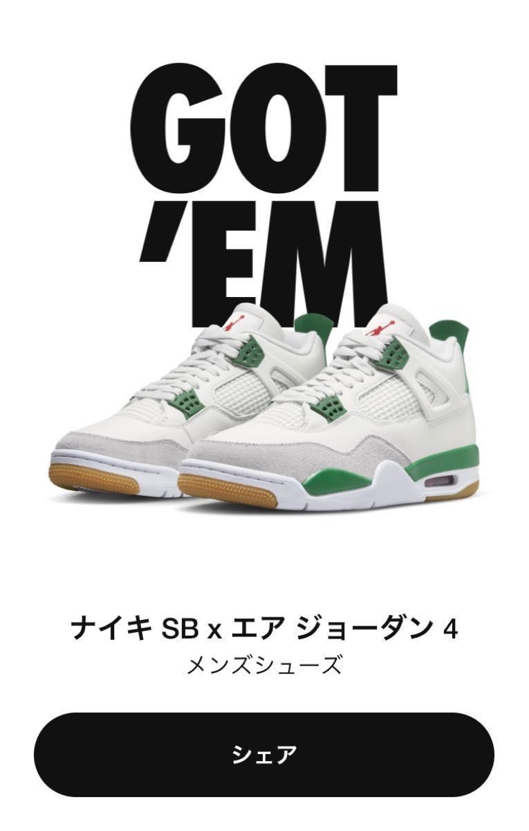 NIKE SB x AIR JORDAN 4 Pine Green 27 5cm｜PayPayフリマ