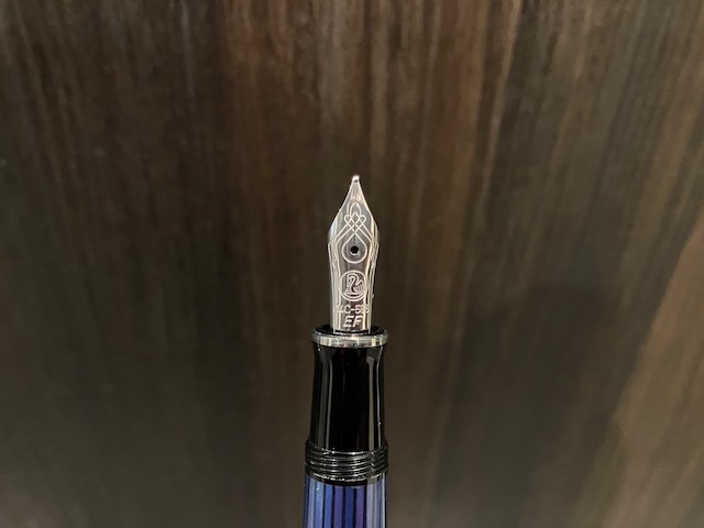 Pelikan ペリカン スーベレーン M405 青縞 ブルーストライプ ペン先EF