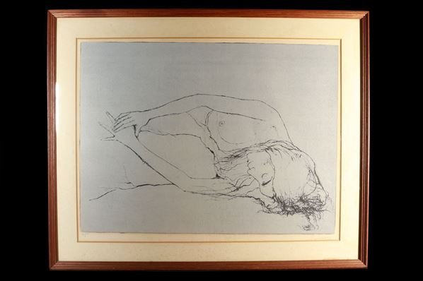絵画 真作保証 ジャン・ジャンセン 裸婦 リトグラフ 41/50 直筆サイン