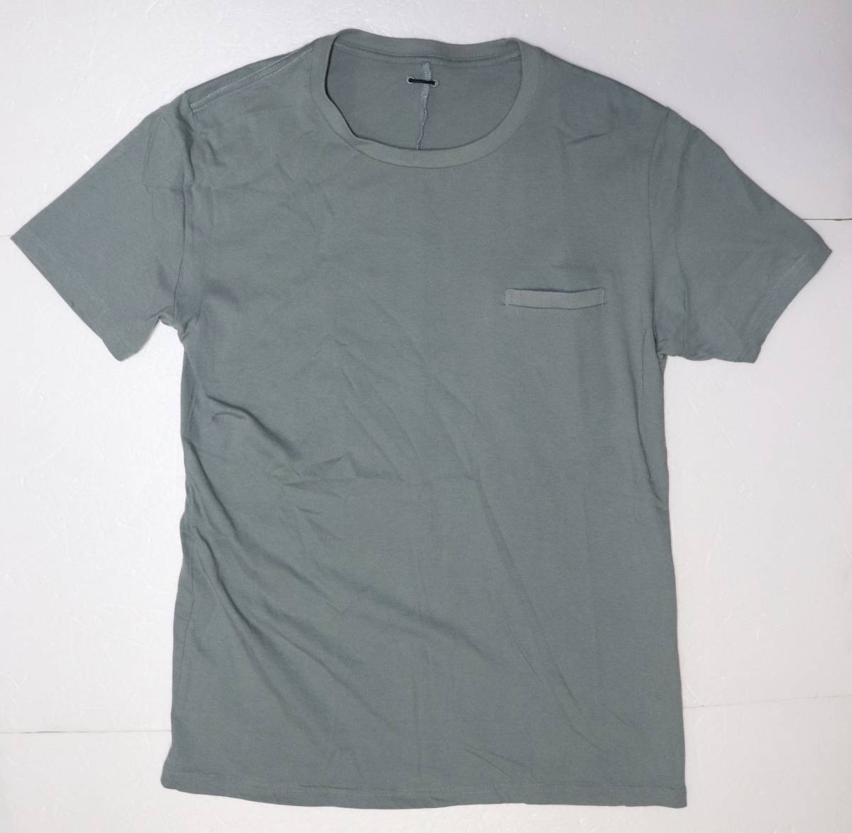 定価12000 新品 本物 STRUM ストラム STC134-02 鹿革 Tシャツ M 6519_画像1