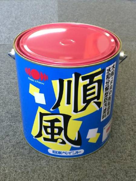 送料無料　日本ペイント　順風　赤　4kg　4缶セット