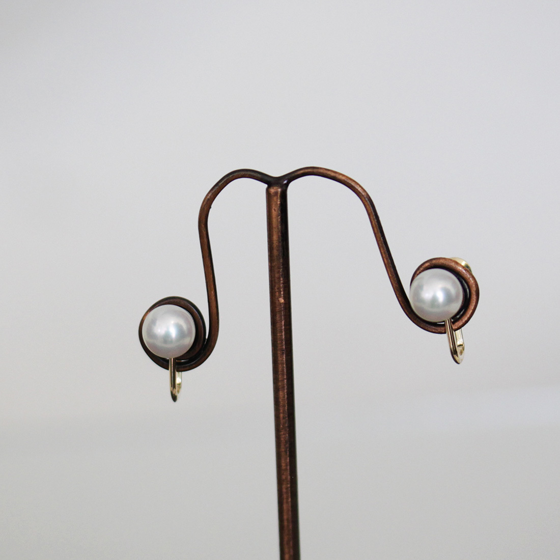 ミキモト MIKIMOTO アコヤパール 7.2mm イヤリング K14YG-
