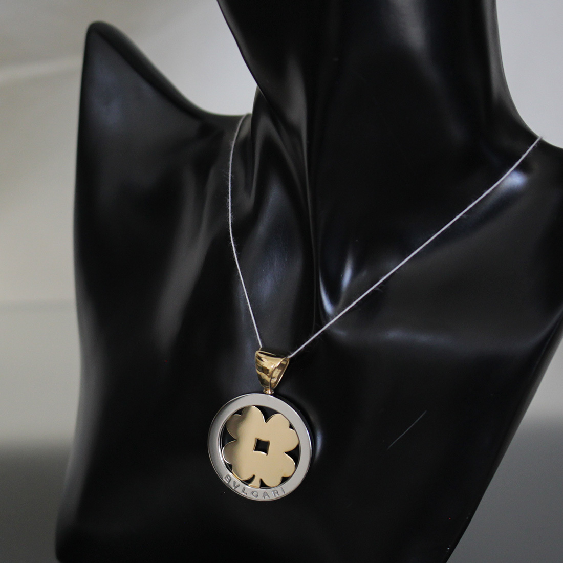 ブルガリ BVLGARI トンドクローバー ネックレス トップ K18 SS