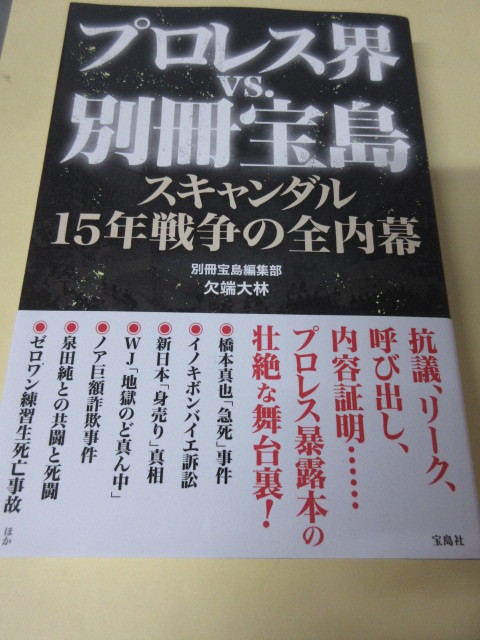 「プロレス界vs別冊宝島　スキャンダル15年戦争の全内幕」別冊宝島編集部　欠端大林　宝島社　2019年発行　状態よし_画像1