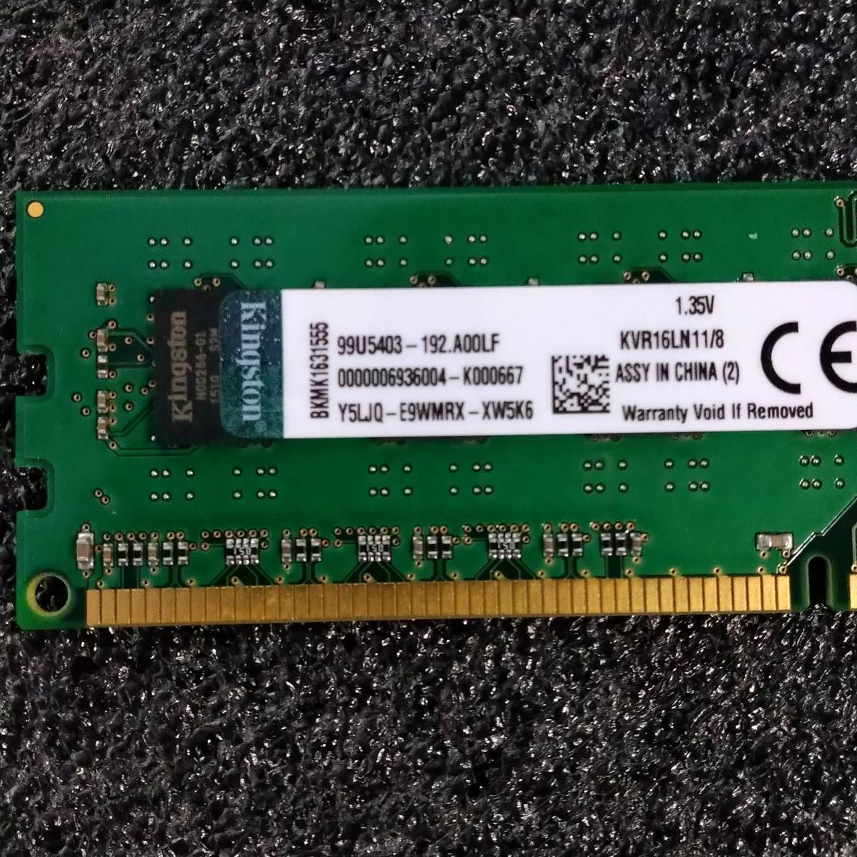 【中古】DDR3メモリ 8GB1枚 Kingston KVR16LN11/8 [DDR3-1600 PC3-12800 1.35V]_画像5