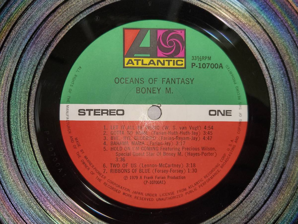 ボニーＭ/オーシャンズ・オブ・ファンタジー／(LP)　Oceans Of Fantasy/BoneyM. 帯無し　中古品_画像8