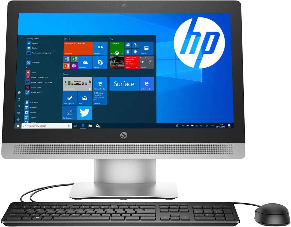 美品！HP-ProOne-600G2 21.5型フルHD・Corei5-6500・8GB・SSD256+HDD500GB・Win11Pro・DVD・Office2021・カメラ・キとマ・無線LAN・昇降可